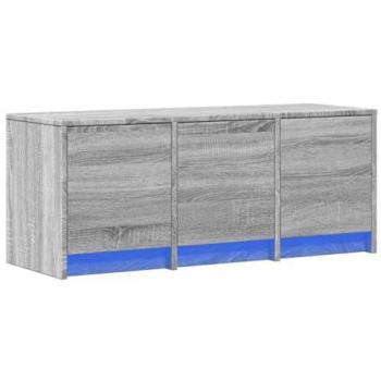 Mueble de TV con LED madera ingeniería gris Sonoma 97x34x40 cm, Soporte de TV, aparador de TV, Mueble HiFi, Banco de TV, Armario de TV