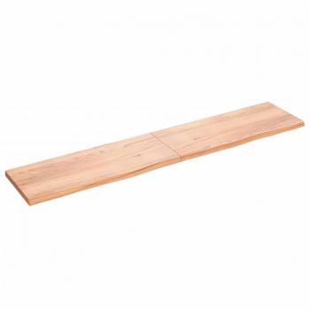 Estante de pared madera maciza roble sin tratar 200x40x(2-4) cm Natural, Marrón claro, Marrón oscuro Mueble Almacenaje Estantería para Oficina, Estudio, Dormitorio Estantería