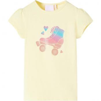 Camiseta infantil amarilla suave 128