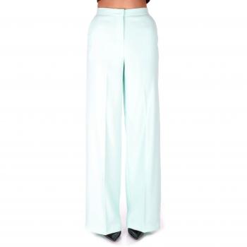 PINKO Wide Trousers for Women, Color: Blue, Size: 40; PINKO Wide Trousers for Women, Color: Green, Size: XS