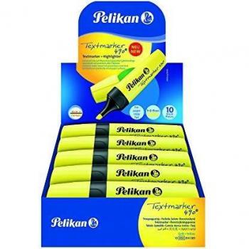 Pelikan 0F4PN0 Premium Textmarker Rotuladores fluorescentes, paquete de ahorro 10 piezas, amarillo, hecho en Alemania, set escolar, oficinas - 940379A