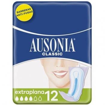 Ausonia Compresas Clásicas Extraplana Sin Alas 12 Unidades