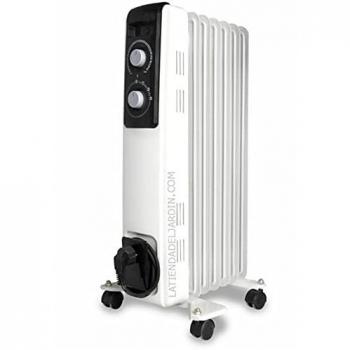 Radiador de Aceite Orbegozo RF1500 - 7 Elementos, Potencia Máxima 1500W, Termostato Regulable y Protección Contra Sobrecalentamiento