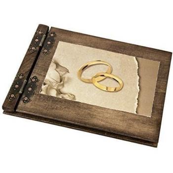 25 hoja álbum de fotos Boda Anillos motivo