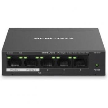 Mercusys MS105GP 5-Port Gigabit Desktop Switch with 4-Port PoE+
