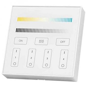 Controlador Wifi de Pared 4 Zonas CCT VT-2439 para Tiras LED Monocolor y Dimmer Smart
