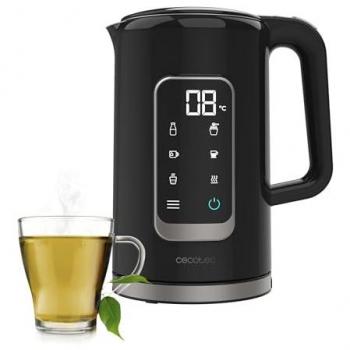 Hervidor de Agua Eléctrico Cecotec Thermosense 500 Touch 1,7L - Pantalla Táctil, 2200W, Acero Inoxidable, 5 Niveles de Temperatura, Ap