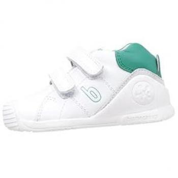 Zapatilla Deportiva Biomecanics Bebé Niño 222125-B Verde Cuero Auténtico Talla 18