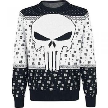 Marvel Jumpers Punisher X-mas Men's Jumper Black-XL