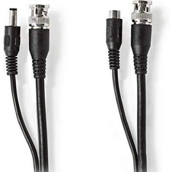 Nedis 20m CCTV Security Cable BNC/DC RG59 with Pre-assembled Connectors