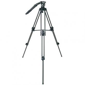 Walimex 15610 Trípode de Aluminio Negro con 3 Patas, capacidad de carga de 6 kg, altura máxima de 133 cm, peso de 4,28 kg y componentes de plástico