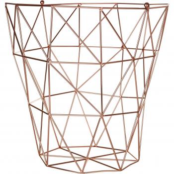 Premier Housewares - Vertex - Cesta de almacenamiento en cobre