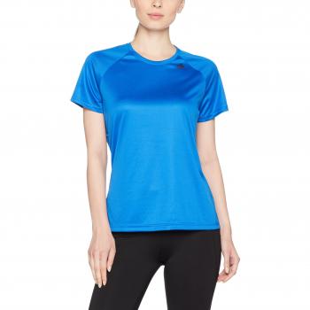 adidas D2M Tee Lose Camiseta de Manga Corta, Mujer, Azul, M