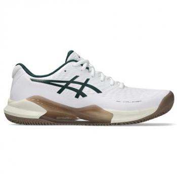 Zapatillas Asics Gel Challenger 14 Clay Hombre Blanco Verde Oscuro, Deportivo, Multideporte, Cordones