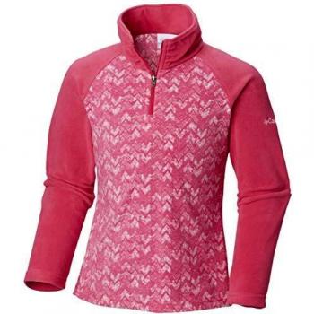 Columbia Sudadera Forro Polar para niña Glacial II Forro Polar Print Half Zip, Niñas, Color Cactus Pink Arrows Print, tamaño Extra-Large