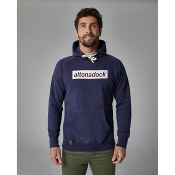 Sudadera Altonadock azul marino con capucha para hombre