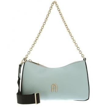 Furla Light Blue Leather Shoulder Bag, Female, Blue, Size: ONE SIZE