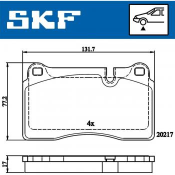 Pastillas de freno SKF VKBP 80609 - Juego de pastillas de freno, alta calidad, diseño optimizado para un rendimiento superior, reducción del ruido y vibraciones, fácil instalación, compatible con una amplia gama de vehículos