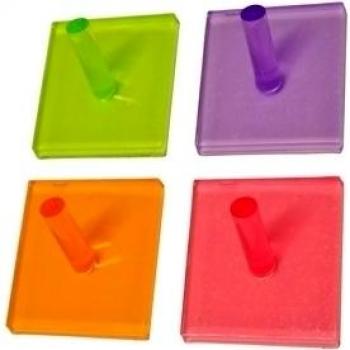 NESU M122256 - Perchas Adhesivas metacrilato 4 Unidades