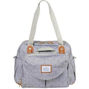 BÉABA – Bolso Carro bebé Genève II, Cambiador de Pañales Modulable, Gran Capacidad, Bolsillo Delantero