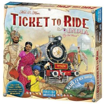 Asmodee ¡Aventureros al Tren! India + Suiza Expansión Juego de Mesa