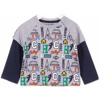 losan - Camiseta de Manga Corta - para niño Gris 80 cm