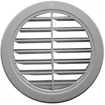 Rejilla de ventilación redonda con mosquitera 200 mm, blanca