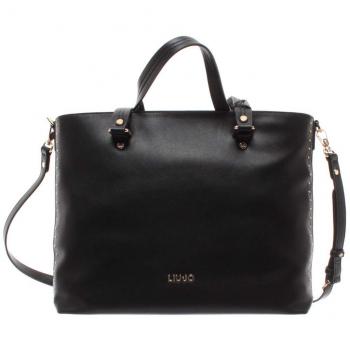 Liu Jo Milano Bolsos Mujeres Bandolera Negro Zip Oro L Shopping Nuevos