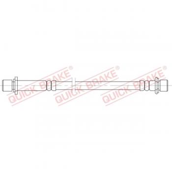Tubo de freno QUICK BRAKE 25.080 - Latiguillo de freno, fabricado con materiales de alta calidad, resistente a la presión y al desgaste, diseñado para un rendimiento óptimo en sistemas de frenos, compatible con