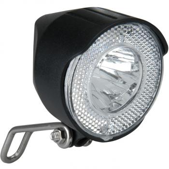 Fischer LED-Scheinwerfer Faro Dynamo, Unisex Adulto, Negro, Talla única