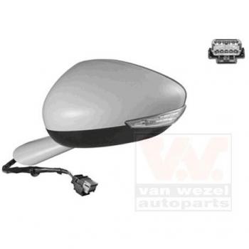 Espejo retrovisor VAN WEZEL 4068807, tipo de producto: espejo retrovisor para automóvil, características: diseño específico para vehículos, ajuste manual, vidrio convexo para mayor visibilidad, montaje en puerta, compatible con diversos modelos