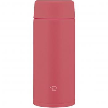 Botella de agua Zojirushi Mahobin de acero inoxidable 360ml, tipo rosca, apta para lavavajillas, sin costuras, solo 2 puntos de cuidado, color rojo amapola