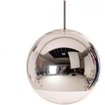 Lámpara de techo Metal Ball en color plata con diámetro de 26 cm