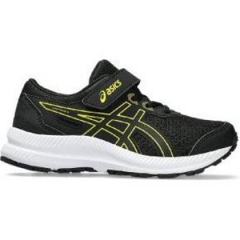 Zapatillas de Running Asics Contend 8 para Niños - Negro y Amarillo Brillante, Talla 28.5