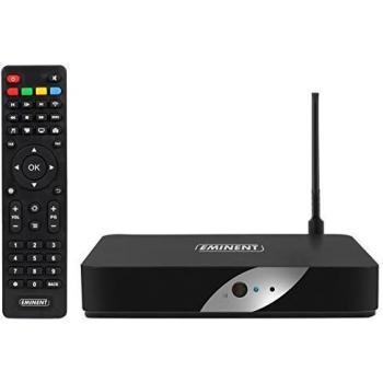 Eminent EM7680 - Transmisor de TV Digital 4K Ultra HD con 8GB, Wifi y Ethernet, Basado en Sistema Operativo Kodi, Color Negro