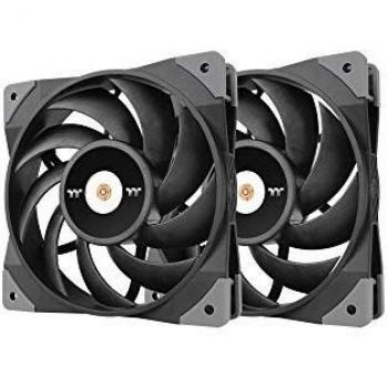 Thermaltake TOUGHFAN 12 High Static Pressure Radiator Fan (2 Pack) - 120mm, PWM Controlled, 500~1500 RPM, Anti-Vibration Mounting System, Gen.2 Hydraulic Bearing, Black