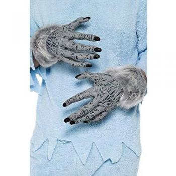 Smiffy'S 24980 Manos Peludas De Hombre Loboes, Gris, Tamaño Único