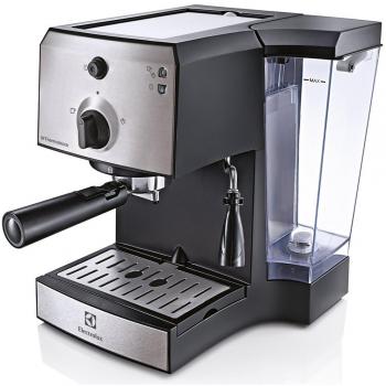 Electrolux EEA111 Cafetera EasyPresso con Bomba Profesional de 15 Bares de presión y función Vapor, 1250 W, Plástico, Plata metalizado