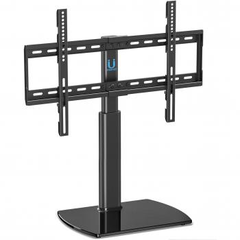 FITUEYES Soporte Giratorio de TV de 32 - 65 Pulgadas Altura Ajustable Soporte de Mesa para TV LCD LED OLED Plasma Plano Curvo TT107002GB