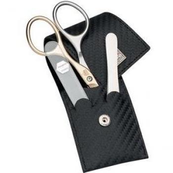 Estuche de Manicura Carbono Lady 3 Piezas Inoxidable