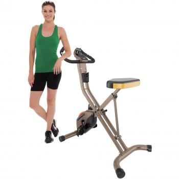 Exerpeutic Unisex's Gold 500 XLS Folding Upright Exercise Bike
