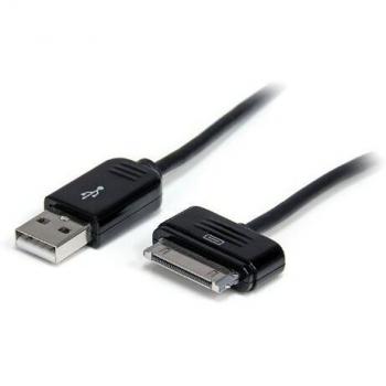 StarTech.com 1 m USB Dock Connector Adapter Cable for Samsung Galaxy Tab™ - Black - USB A Male - USB Cable