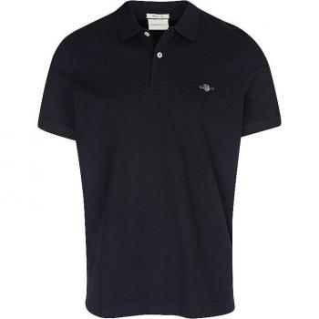 Gant Regular Shield Pique Polo Shirt - Evening Blue - Male - Size: 3XL