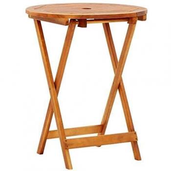 vidaXL Folding Garden Table 60x75 cm Solid Acacia Wood