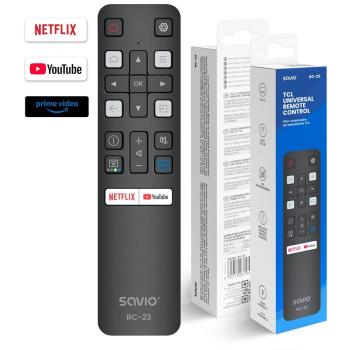 Mando a Distancia Universal Infrarrojo Savio RC-23 Compatible con Televisores TCL