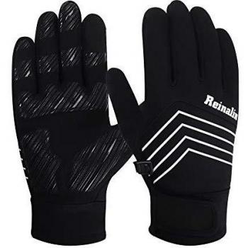 Reinalin Pantalla Táctil Antideslizante de la Silicona Deportes Guantes Calientes al Aire Libre del Otoño e Invierno,Unisex