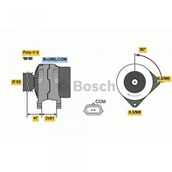 Alternador Bosch 110A 14V para Renault Clio 3, Megane 2 y Kangoo II Express