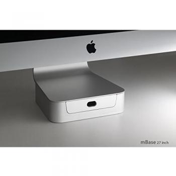 Rain Design mBase Elevating Stand for 27 Apple iMac/Thunderbolt Display - Silver