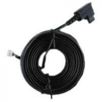 Cable de teléfono Helos 15 m TAE F 6P4C Negro - 1 pieza
