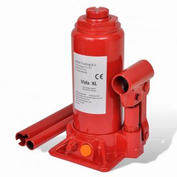 vidaXL Gato Hidráulico de Acero Rojo 5 Toneladas Elevador de Coche Vehículos